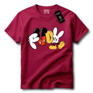 Camiseta de Algodão Premium Fu Estampa Criativa Unissex Masculina e Feminina